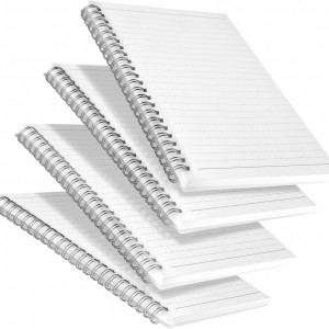 Set de 4 agende pentru planificare/ calatorie YOOMONA, hartie, alb, 14 x 21 cm 