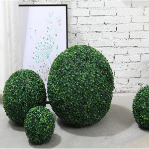 Set de 4 decoratiuni tip tufis Uyoyous, plastic, verde, 23/48 cm - Img 3