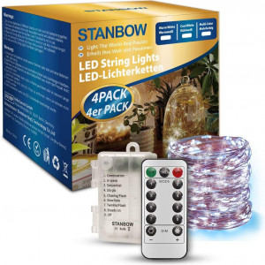 Set de 4 instalatii STANBOW, LED, alb, 5 m - Img 2