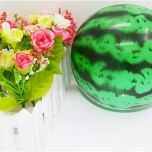 Set de 4 mingi pentru plaja cu pompa BESTZY, PVC, verde/negru/rosu, 20 cm - Img 2