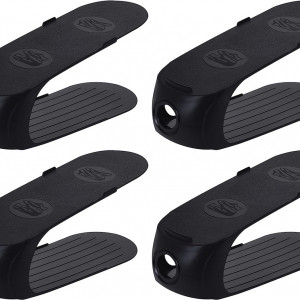 Set de 4 organizatoare pentru pantofi MIJOMA, PP, negru, 10,5 x 26 x 13 cm