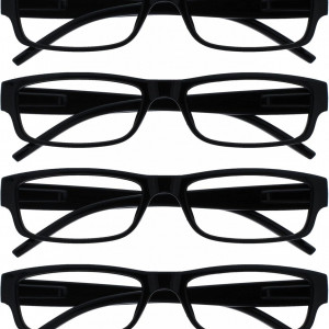 Set de 4 perechi de ochelari de vedere Opulize, negru, marimea 1.5