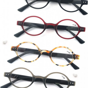 Set de 4 perechi ochelari de citit Modfans, pentru dama, cu dioptrii 4.0, plastic, multicolor - Img 6