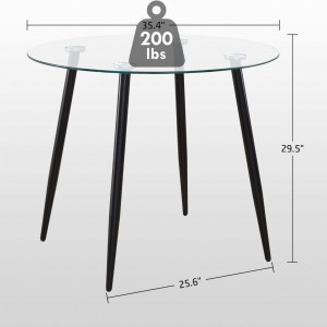 Set de 4 picioare pentru masa SICOTAS, metal, negru, 90 cm - Img 3