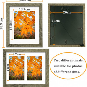 Set de 4 rame foto Gcepls, lemn/sticla, gri, 28,5 x 23,2 x 1,5 cm - Img 6