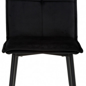 Set de 4 scaune Donna Meila, catifea /metal, negru, 59x48x93 cm - Img 8