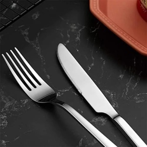 Set de 4 tacamuri Meisuk, otel inoxidabil, argintiu