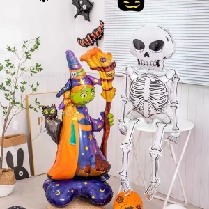 Set de 5 baloane pentru Halloween Changzhong, folie de aluminiu, multicolor