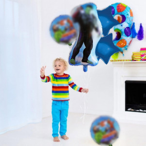 Set de 5 baloane pentru petrecere copii Simyron, folie, multicolor, 45 cm - Img 3