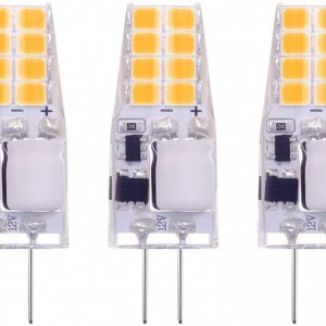 Set de 5 becuri Terarrell LED COB G4, AC/DC 12V, 1,8W echivalent cu 18W, alb cald, 3000K, 180 lumeni
