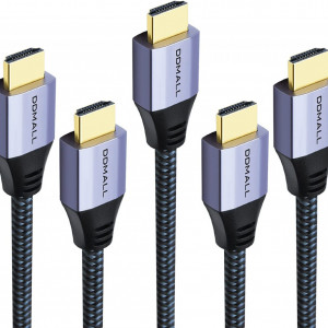 Set de 5 cabluri HDMI DDMALL, 8K, mov, 3 m - Img 1