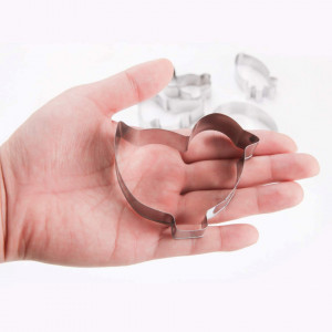 Set de 5 forme pentru biscuiti Joyoldelf, model Paste, otel inoxidabil, argintiu - Img 6