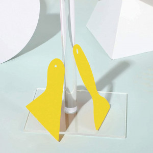 Set de 5 piese pentru modelare plastelina Fudian Olivier, plastic/aclilic, transparent / galben - Img 6