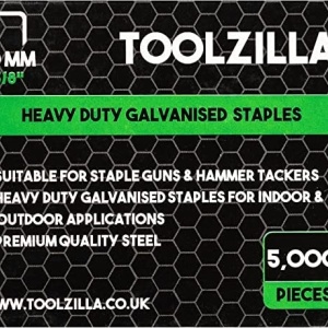 Set de 5000 capse pentru capsator Toolzilla, otel galvanizat, argintiu, 10 mm