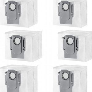 Set de 6 filtre pentru aspiratorul R-oborock, plastic/textil, alb/gri, 17,5 x 14 x 13 cm - Img 1