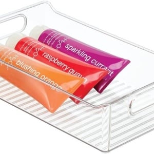 Cumpara Set de 6 organizatoare mDesign, plastic, transparent, 35,6 x 20,3 x 8,9 cm de la Chilipirul-zilei în rate, cu cardul sau plata la livrare!