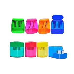Set de 8 ascutitoare pentru creioane wirlColor, plastic, multicolor, 4 x 2,5 x 5 cm/5 x 2,5 x 5,5 cm