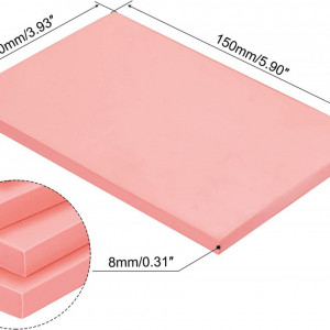 Set de 8 blocuri pentru sculptat Sourcing Map cauciuc termoplastic, roz, 15 x 10 x 0,8 cm - Img 2