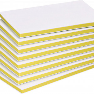 Set de 8 blocuri pentru sculptat Sourcing Map cauciuc termoplastic, galben/alb, 15 x 10 x 0,8 cm - Img 1