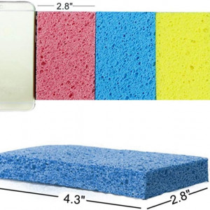 Set de 8 bureti pentru curatare Foamworld, celuloza, multicolor, 11 x 7 x 2 cm