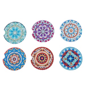 Set de 8 coastere Hoomil, ceramica, multicolor, 10,2 x 0,75 cm - Img 8