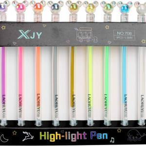 Set de 9 markere fluorescente RUIXIB, plastic, multicolor, 175 mm - Img 2