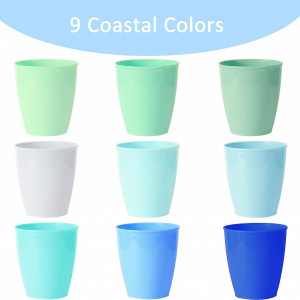 Set de 9 pahare pentru apa Youngever, plastic, multicolor, 250 ml, 9,5 X 7,6 cm - Img 6