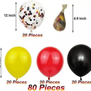 Set de 90 baloane Sayala, latex, multicolor, 30 cm - Img 2