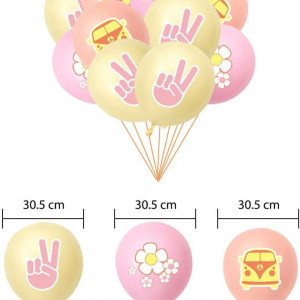 Set de baloane pentru petrecere copii Ungfu Mallm, 36 bucati, latex, multicolor, 30,5 cm - Img 5