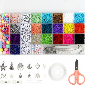 Set de creatie cu 5850 piese pentru bijuterii Naler , plastic/metal, multicolor, 26 x 13,2 cm - Img 1