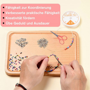 Set de creatie cu 8400 margele pentru bijuterii JIJI &CUI, sticla/metal/plastic, multicolor