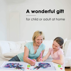 Set de creatie cu diamante Pttozan, model papadie, rasina, multicolor, 30 x 40