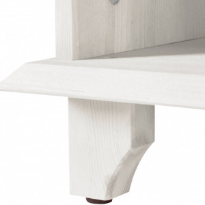 Set de mobilier pentru baie Venezia Landhaus, alb/gri, lemn masiv de pin - Img 4