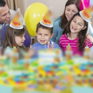 Set de petrecere pentru copii Miotlsy, hartie, multicolor, 63 piese - Img 3