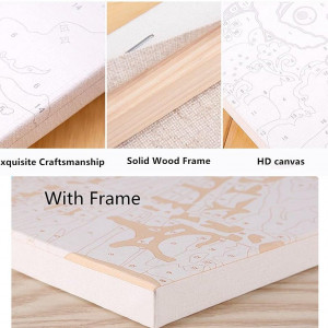 Set de pictura cu numere CaptainCrafts, model fluture, vopsea acrilica, multicolor, 40 x 50 cm - Img 4