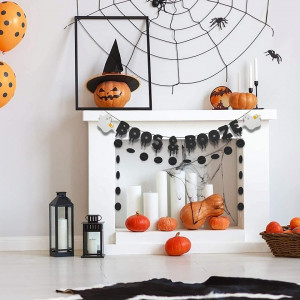 Set decoratiuni pentru Halloween AirSMall, 3 piese, carton, alb/negru - Img 4
