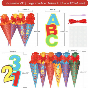 Set decoratiuni pentru inceperea scolii G2plus, carton, multicolor, 30 piese - Img 7