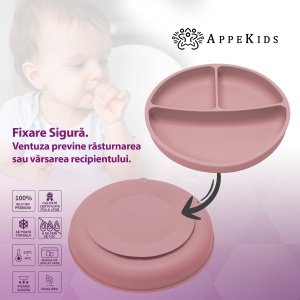 Set Diversificare, AppeKids, 100% Silicon, Classic - Old Rose - Img 4