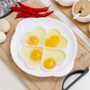 Set forma pentru oua cu capac OUKEYI, plastic, alb/transparent, 26,4 x 6,3 cm - Img 6