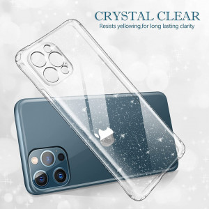 Set husa de protectie si 2 folii de sticla pentru iPhone 12 Pro YIRSUR, transparent, 6,1 inchi - Img 7