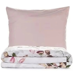 Set husa pilota + fata de perna, bumbac ranforce 100%, 155x220 cm + 80x80 cm, 145 fire, imprimeu pigmentat, inchidere nasturi/plic, multicolor - Verificat A · Re-Bloom - Img 2
