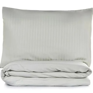 Set husa pilota + fata de perna, satin bumbac 100%, 135x200 cm + 80x80 cm, verde salvie - Verificat A · Re-Bloom - Img 3