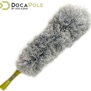 Set maner telescopic cu pamatuf DocaPole, aluminiu/microfibra, argintiu/negru/gri, 3,6 m - Img 3