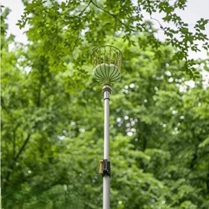 Set maner telescopic si culegatoare pentru fructe DocaPole, aluminiu, auriu/argintiu/negru, 7,3 m - Img 2