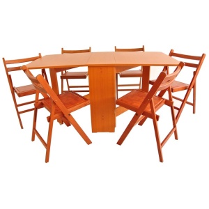 Set masa plianta MD1 cu 6 scaune pliante, cires - Img 1