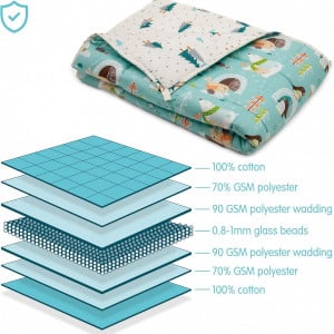 Set patura reversibila pentru copii si o husa Banbaloo, bumbac, multicolor, 92 x 123 cm