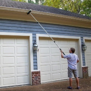 Set perie medie cu maner extensibil DOCA, plastic/cauciuc/aluminiu, negru/galben/argintiu, 7,3 m - Img 4