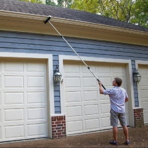 Set perie moale cu maner extensibil DOCA, plastic/cauciuc/aluminiu, negru/galben/argintiu, 3,6 m - Img 2