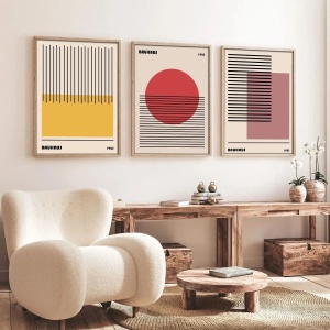 Set tablou decorativ Re-Bloom, 3 piese, lemn masiv/MDF, multicolor, 50 x 70 cm - Img 2