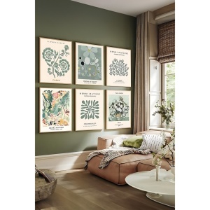 Set tablou decorativ Re-Bloom, 6 piese, lemn masiv, multicolor, 33 x 48 cm - Img 4